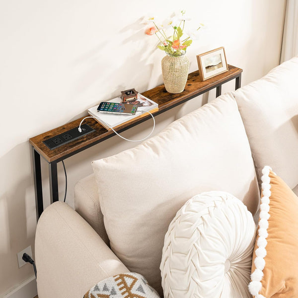 طاولة ذكية خلف الكنبة مع مخارج كهرباء + USB + Type-C مدمجة