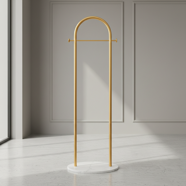 علاقة ملابس ذهبية بقاعدة رخامية 1015-GOLD