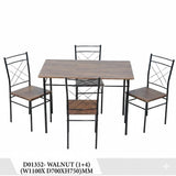 طقم طاولة طعام خشب مع 4 كراسي بتصميم عصري وأنيق - D01352- OAK