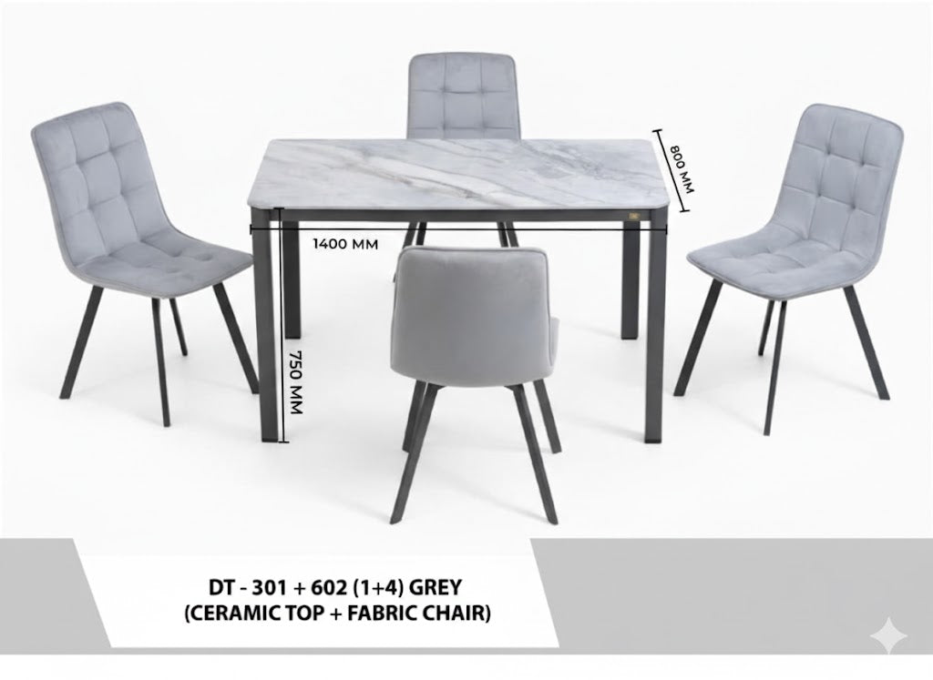 طقم طاولة طعام  4 كراسي DT - 301 + 602