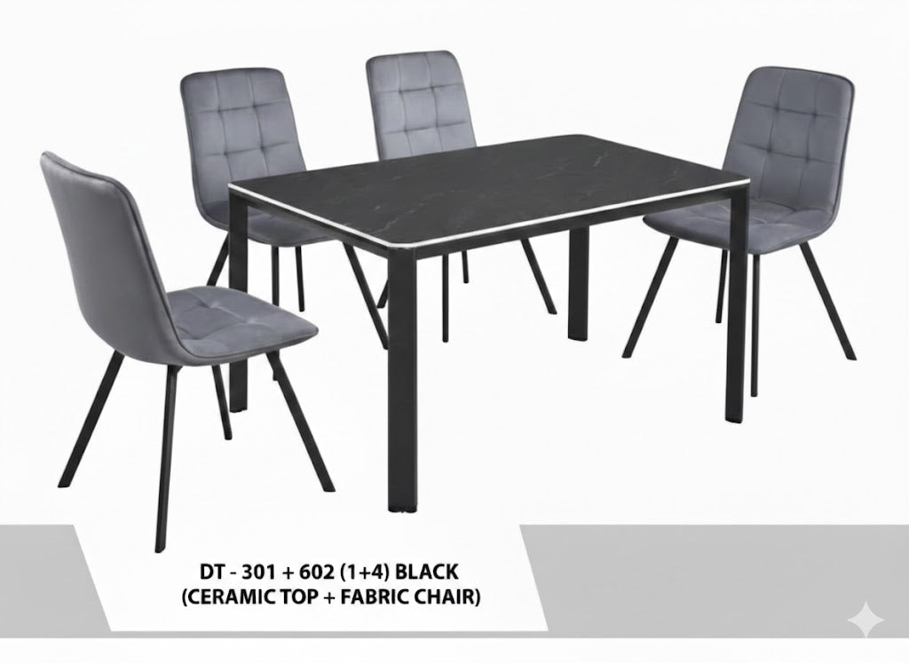 طقم طاولة طعام  4 كراسي DT - 301 + 602