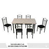 طقم طاولة طعام 6 كراسي بتصميم عصري وأنيق - G23-03A+B03