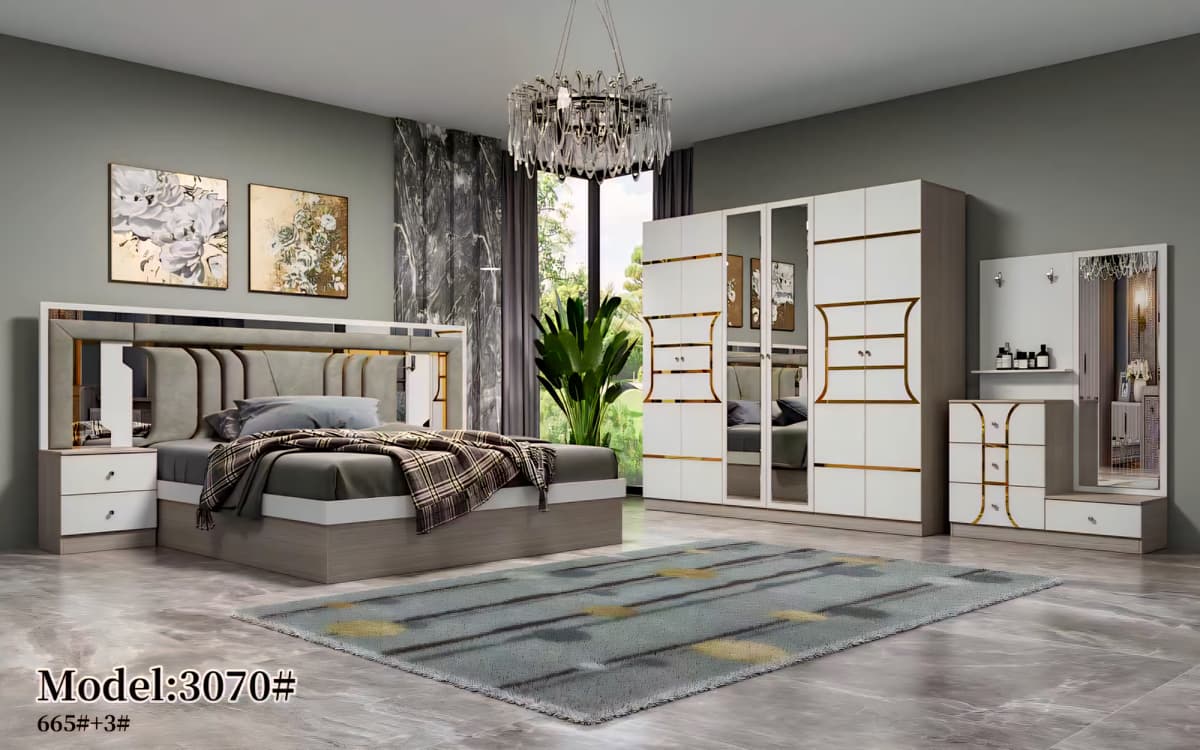طقم غرفة نوم مودرن كاملة - موديل KW-514# -