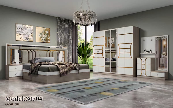 طقم غرفة نوم مودرن كاملة - موديل KW-514# -