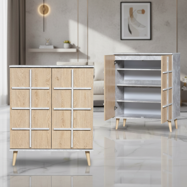 خزانة أحذية مودرن بتصميم خشب  الأنيق - SR-204-2D