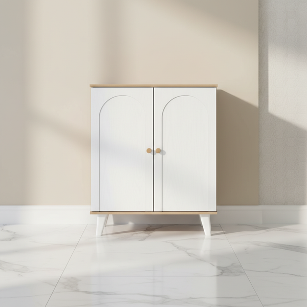 خزانة أحذية عصرية ببابين بتصميم أقواس مميز - SR-205-2D -