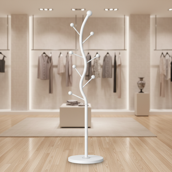 علاقة ملابس مودرن أنيقة باللون الأبيض - 1007-WHITE (H-1810)MM