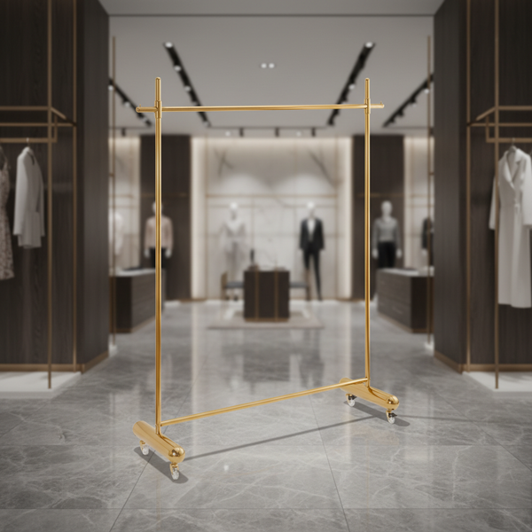 حامل ملابس فاخر مطلي بالذهب للعرض OSH-2304 -