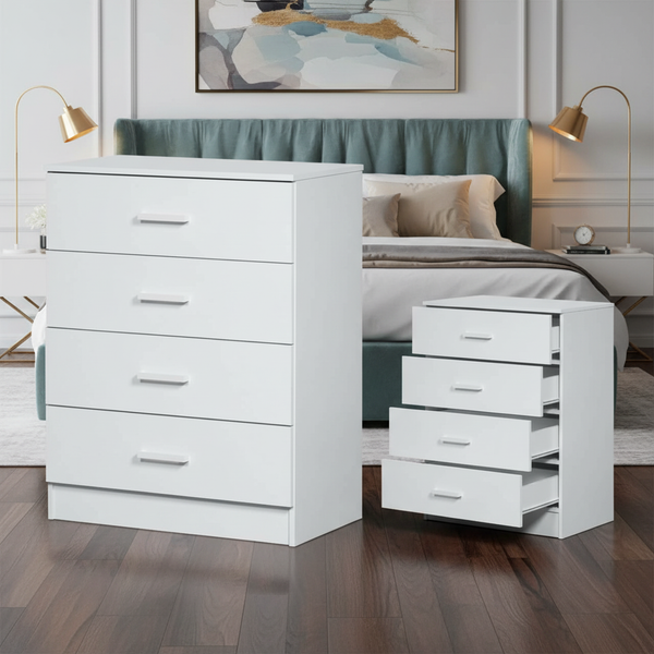 خزانة أدراج بيضاء عصرية بتصميم عملي وأنيق - موديل CD-274