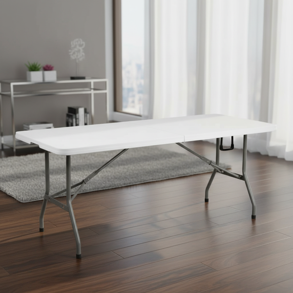 طاولة بلاستيك قابلة للطي 5 قدم متينة للمناسبات والرحلات - HP-152CZ