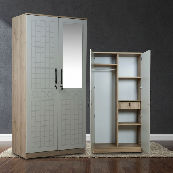 خزانة ملابس عصرية كاديز ببابين ومرآة - 720-2D CADIZ