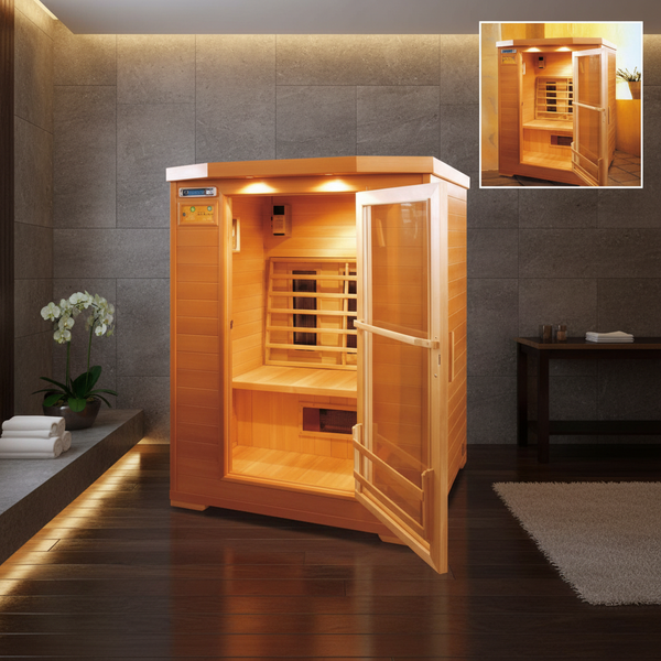 غرفة ساونا منزلية خشبية فاخرة بنظام تحكم رقمي - SR-121019