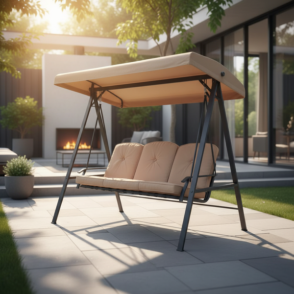 أرجوحة حدائق فاخرة 3 مقاعد مع مظلة واقية - موديل A-165 / JH-207S