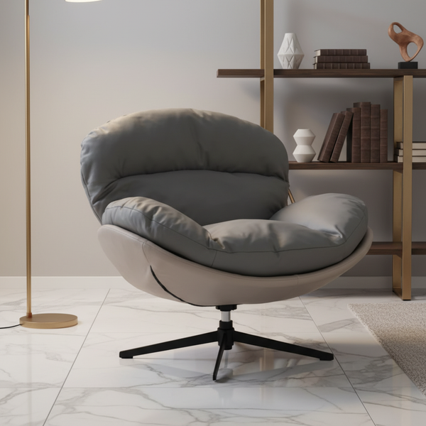 كرسي استرخاء مودرن دوار مريح لون رمادي - 2109#Gray