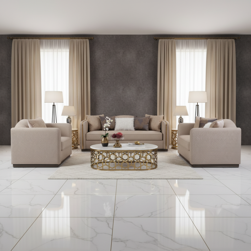 طقم كنب مودرن فاخر 3+2+1 بتصميم أنيق - ID31929(1+2+3) - التصفية الشاملة سلطنة عمان