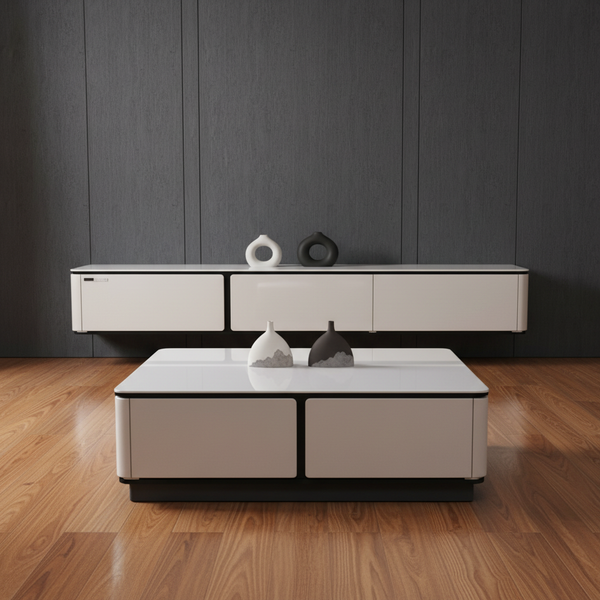 طقم طاولة تلفزيون وطاولة قهوة مودرن بتصميم أنيق - TV905 / 905