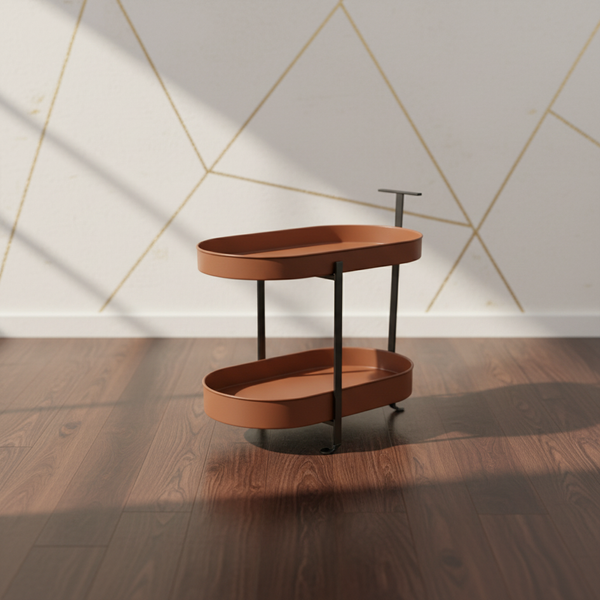 طاولة خدمة جانبية دورين بتصميم بيضاوي عصري - K49